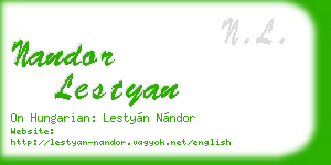 nandor lestyan business card
